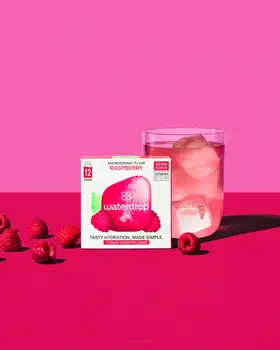 Waterdrop, Microdrink Flair Raspberry, kostki musujące do przygotowania napoju, 2,1 g x 12 szt.