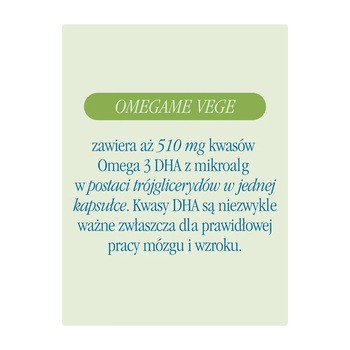 OmegaMe Vege, kapsułki miękkie, 60 szt.