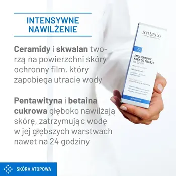 Sylveco Dermo Skóra atopowa, emolientowy krem do twarzy na dzień, 50 ml