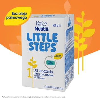 Nestle Little Steps 1, mleko początkowe dla niemowląt od urodzenia 600 g