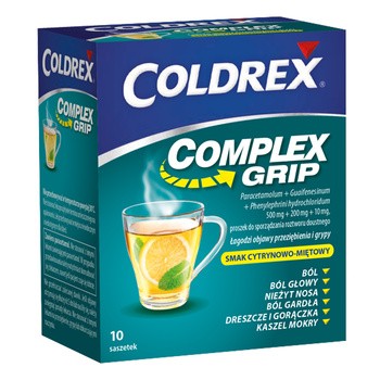 Coldrex Complex Grip, proszek do sporządzania roztworu doustnego, 10 szt.