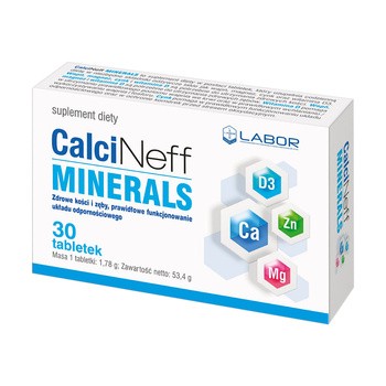 CalciNeff Minerals, tabletki, 30 szt.