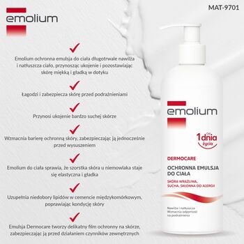 Emolium Dermocare, emulsja do ciała, 400 ml