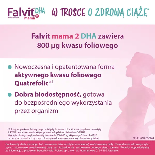Витамины для беременных и кормящих Falvit Mama 2 DHA, с фолиевой кислотой и железом, 30 капсул — фото 2