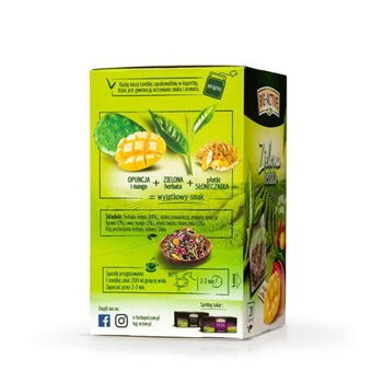 Big-Active, Zielona herbata z opuncją, liściasta, 100 g