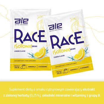 Ale Race Isotonic Drink Lemon Flavor, proszek, 31,5 g