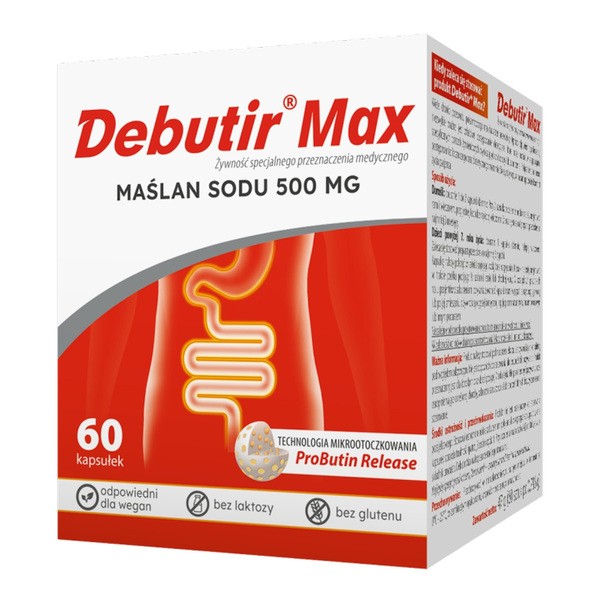 Maślan sodu 500 mg 60 kapsułek [Debutir Max] - Debutir Max