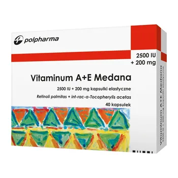 Witamina A+E 2500 IU + 200 mg 40 kapsułek [MEDANA PHARMA]