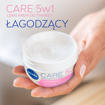 Nivea Care 5w1, lekki łagodzący krem do twarzy, 100 ml