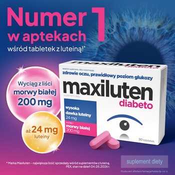 Maxiluten Diabeto, tabletki, 30 szt.