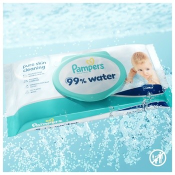 Chusteczki Pampers Pure Skin Cleaning, 6 x 60 szt