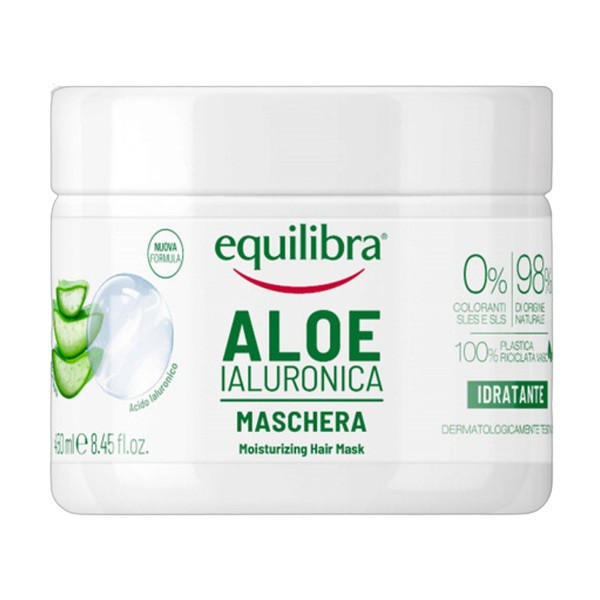 Equilibra Equilibra, nawilżająca maska do włosów, aloes i kwas hialuronowy, 450 ml — Składniki i ocena