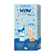 Zestaw Promocyjny Flos-Lek LIP & HAND CARE, wazelina vege do ust pomarańczowa, 10 g + odmładzająca maska do rąk amla, 50 ml        