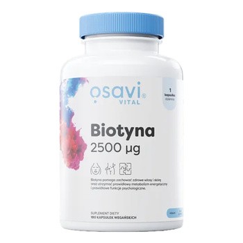 Osavi Biotyna 2500 μg, kapsułki twarde, 180 szt.