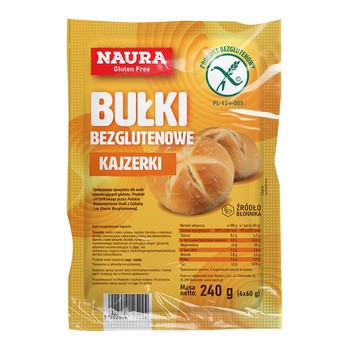 Naura, bułki bezglutenowe kajzerki, 240 g