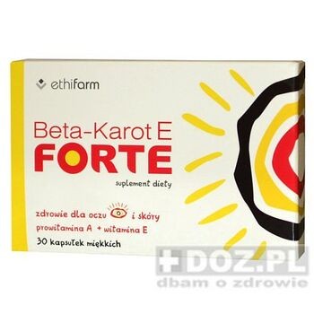 Beta Karot E Forte, kapsułki miękkie, 30 szt