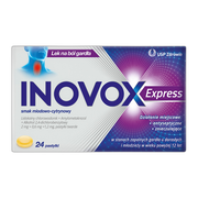 Inovox Express, pastylki twarde, smak miodowo-cytrynowy, 24 szt.