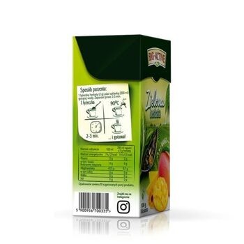 Big-Active, Zielona herbata z mango, liściasta, 100 g