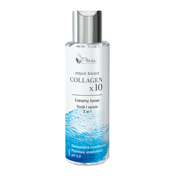 Ava Aqua Boost Collagen Creamy, tonik i serum 2w1, 100 ml