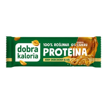 Dobra Kaloria, baton proteinowy krem orzechowy & sól, bez dodatku cukru, 45 g