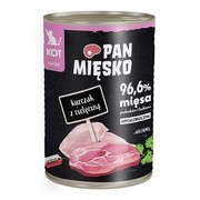 Pan Mięsko, karma mokra dla kociąt, kurczak z cielęciną, 400 g