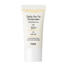 Purito Daily Go-To Sunscreen SPF 50+ PA++++, codzienny krem przeciwsłoneczny w wersji mini, 15 ml