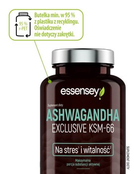 Essensey Ashwagandha Exclusive KSM-66, kapsułki, 90 szt.