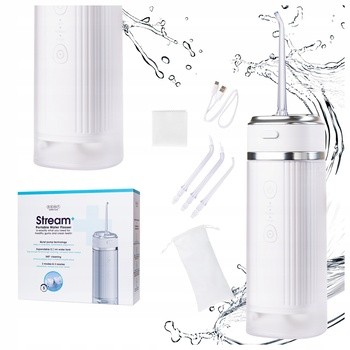 Zent Stream+, bezprzewodowy irygator do zębów, biały, 1 szt.