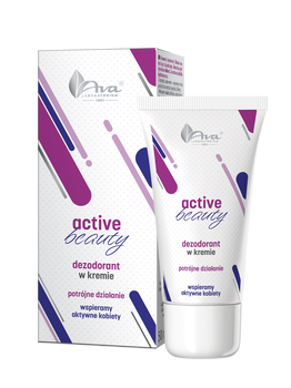 AVA Active Beauty, dezodorant w kremie o potrójnym działaniu, 50 ml