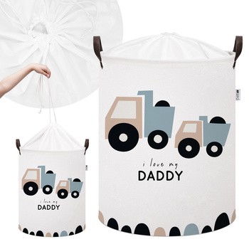 Sipo, Bawełniany kosz na zabawki XL, ciężarówki, 1 szt.