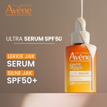 Avene Eau Thermale Ultra Serum, serum aktywujące blask skóry, SPF 50+, 30 ml