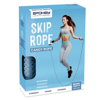Spokey, Candy Rope, skakanka łożyskowana, niebieska, 1 szt.
