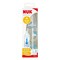 NUK First Choice, butelka 300 ml ze wskaźnikiem temperatury, 0 - 6 m., krokodyle, 1 szt.