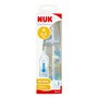 NUK First Choice, butelka 300 ml ze wskaźnikiem temperatury, 0 - 6 m., krokodyle, 1 szt.