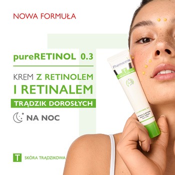 Pharmaceris T pureRetinol 0.3, krem z retinolem i retinalem na trądzik wieku dorosłego na noc, 40 ml