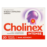 Cholinex Intense, tabletki do ssania, smak jeżynowy, 20 szt.