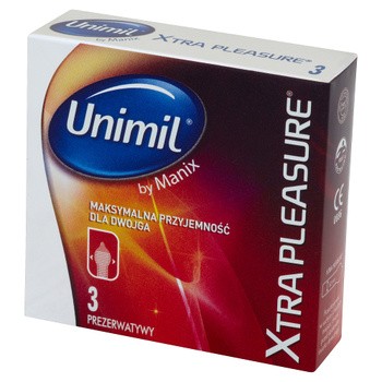 Unimil, Xtra Pleasure, prezerwatywy, 3 sztuki