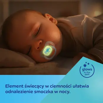 Canpol Babies Love&Sea, smoczek uspokajający, silikonowy okrągły, 6-18 m, niebieski, 1 szt.