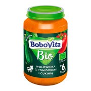 BoboVita Bio, obiadek wołowinka z pomidorem i cukinią, 6 m+, 190 g