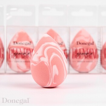 Donegal Blending Sponge, gąbka do makijażu, marmurek różowy, 1 szt.