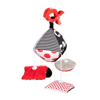 Canpol Babies Sensory Toys, kontrastowa karuzelka podróżna do wózka/fotelika, 1 szt.