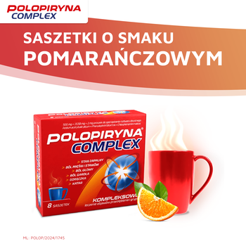Polopiryna Complex, proszek w saszetkach do sporządzania roztworu doustnego, 8 szt.