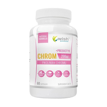 Wish Chrom 200 µg + prebiotyk, kapsułki, 60 szt.