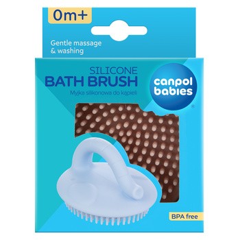 Canpol Babies, myjka silikonowa do kąpieli, różowa, 1 szt.