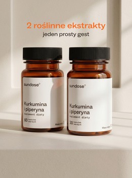 Sundose Kurkuma i Piperyna, kapsułki twarde, 60 szt.