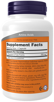 Now Foods L-Tyrosine, kapsułki, 120 szt.