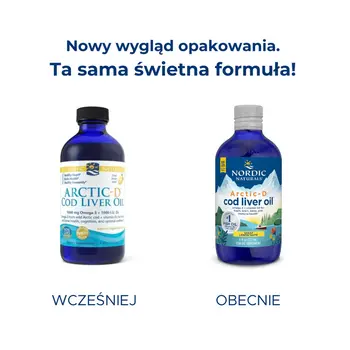 Nordic Naturals Arctic-D Cod Liver Oil Lemon, płyn, 237 ml