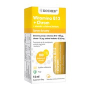 Kosmed Witamina B12 + chrom + ekstrakt z zielonej herbaty, spray doustny, 15 ml