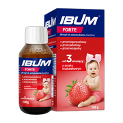 Ibum Forte, 200 mg/5ml, zawiesina doustna, smak truskawkowy, 100 g