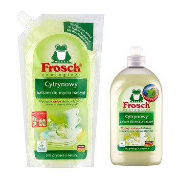 Zestaw Frosch balsam do naczyń cytrynowy 500 ml + zapas, 1000 ml